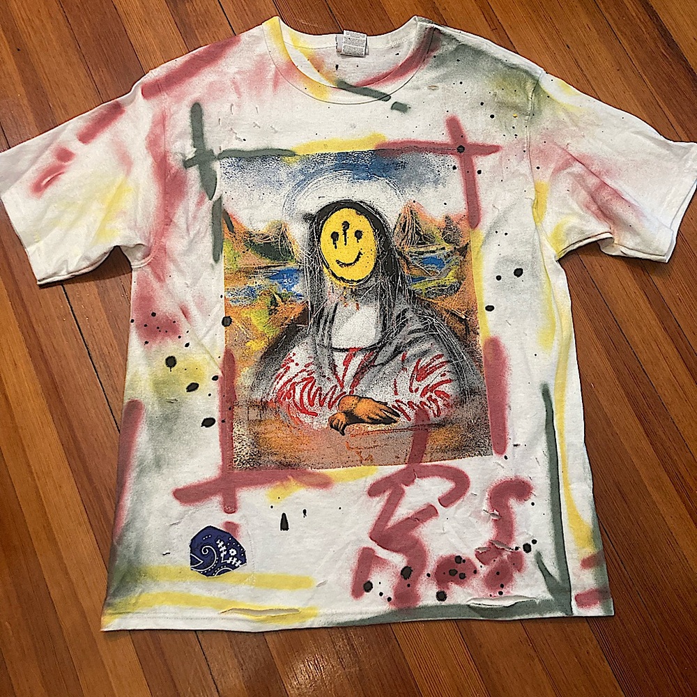GxFR Pray For Paris Rebirth Mona Lisa T-Shirt Medium Griselda Westside Gunn